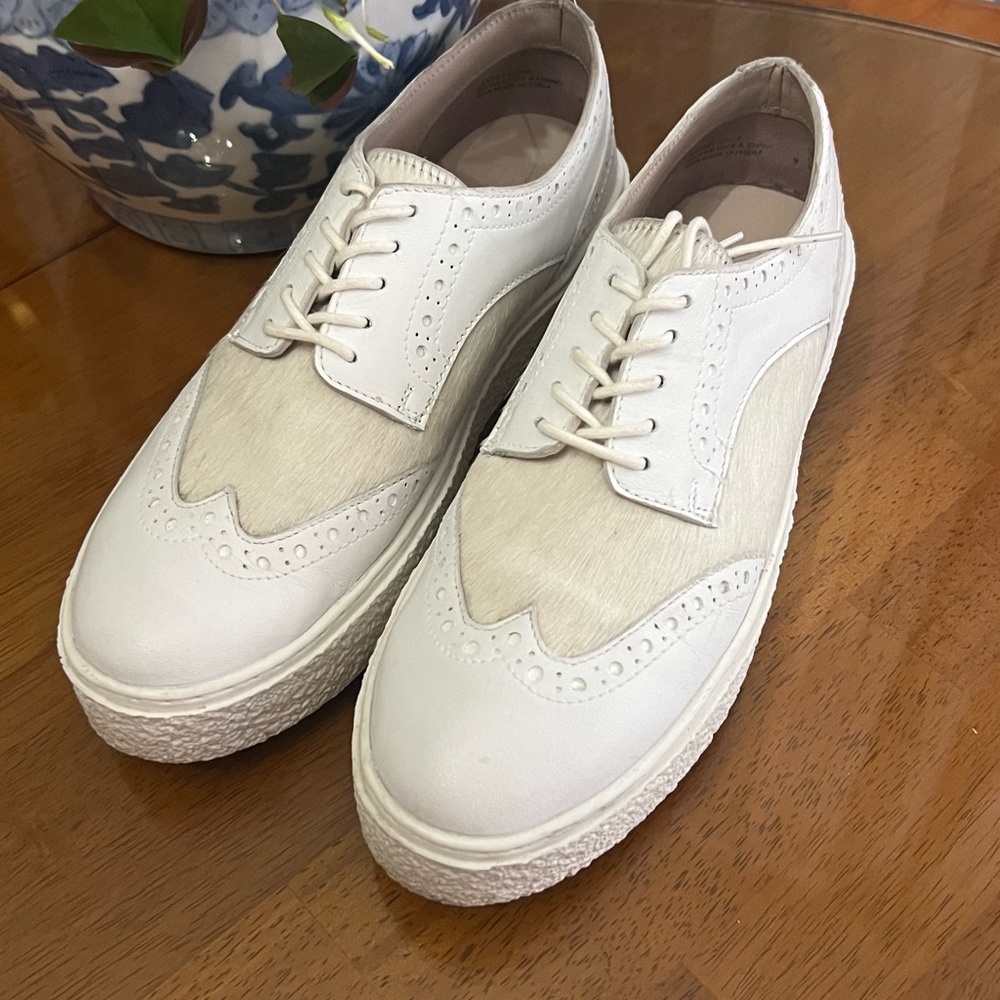 SEY by Seychelles White Leather Oxford Shoes Size 9